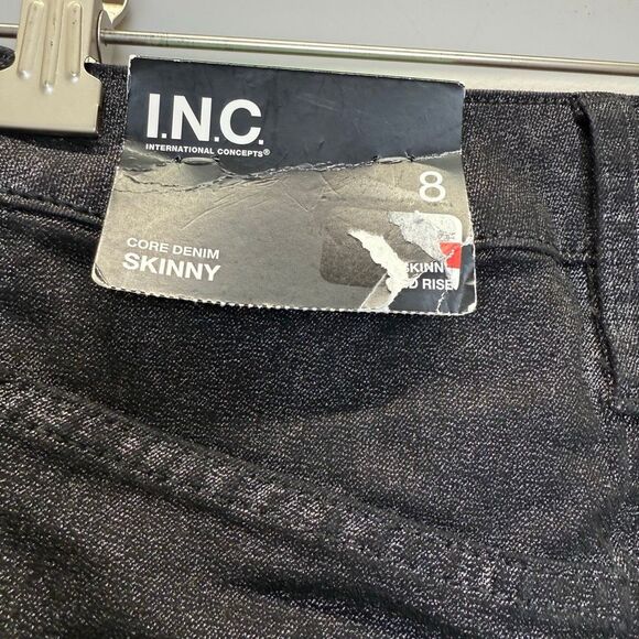 NWT INC International Concepts Silver Skinny Jeans Sz 8 - Picture 9 of 11
